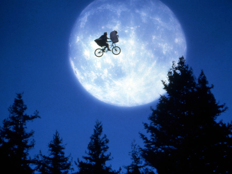 E.T. by Steven Spielberg – Flying Bicycle | Photo by Sunset Boulevard/Corbis via Getty Images)