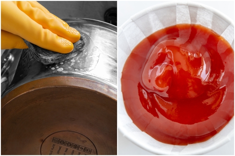 Nettoyez l’argenterie avec du ketchup | Shutterstock Photo by rigsbyphoto & Getty Images Photo by Roberto Machado Noa