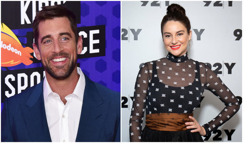 Aaron Rodgers & Shailene Woodley | Getty Images Photo by Rodin Eckenroth/FilmMagic and Santiago Felipe
