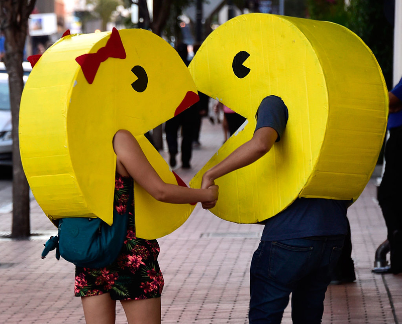 Mr. and Ms. Pacman Make Out in Loving Union | Getty Images Photo by Frazer Harrison