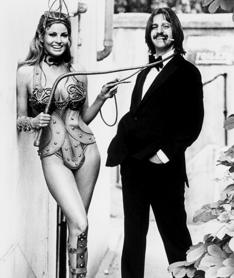 Raquel Welch And Ringo Starr While Filming 