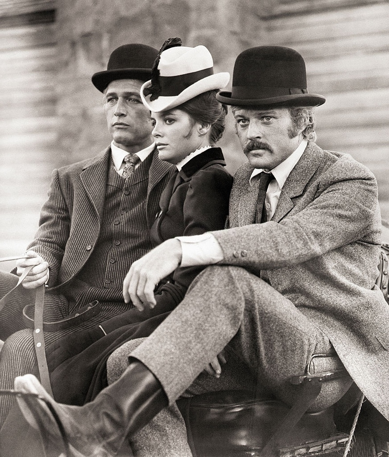Paul Newman, Katherine Ross, and Robert Redford | Getty Images Photo by George Rinhart/Corbis