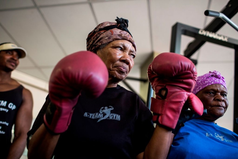 How South Africa’s ‘Boxing Grannies’ Stay Fit | Photo credit should read GULSHAN KHAN/AFP via Getty Images)