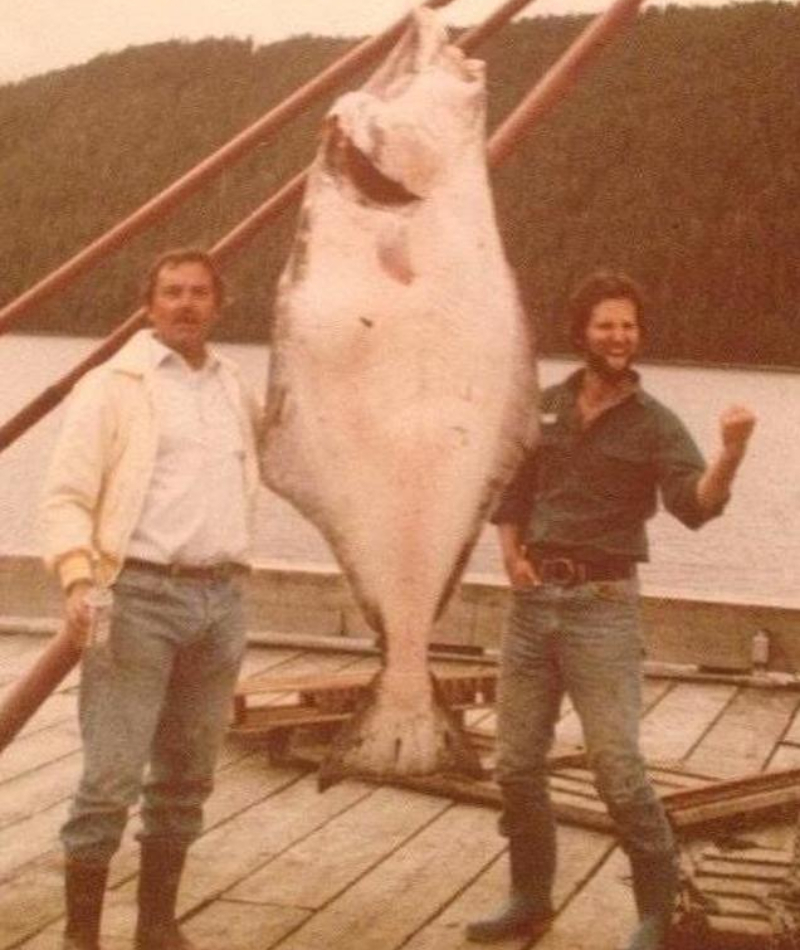 They’re Gonna Need a Bigger Boat. Happy Fishermen Pose With Their 300-lb Halibut Prize - Alaska, 1969 | Reddit.com/SwgohF2P