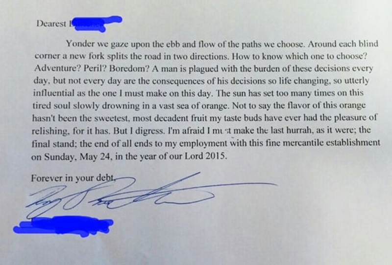 Hilarious Resignation Letters You Must See – Page 10 – Herald Weekly