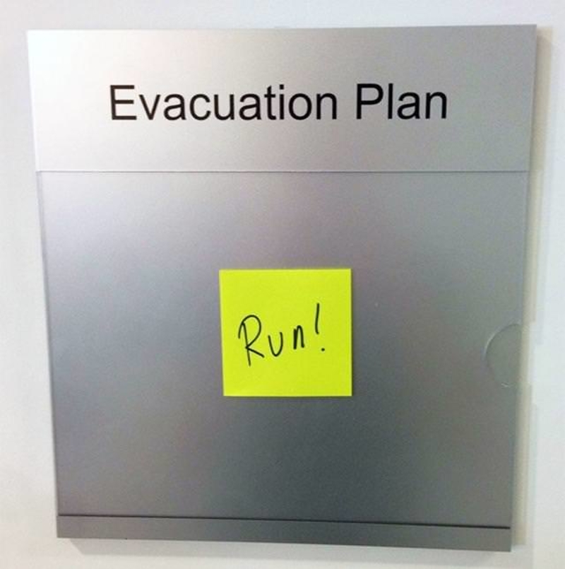 Evacuation Plan | Reddit.com/Runninlovr14
