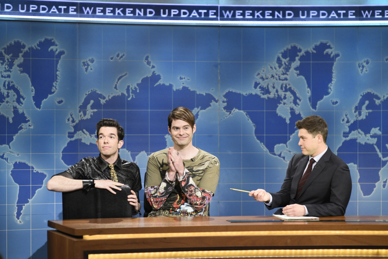John Mulaney Plays Tricks on Bill Hader on Weekend Update | Getty Images Photo by Will Heath/NBCU Photo Bank