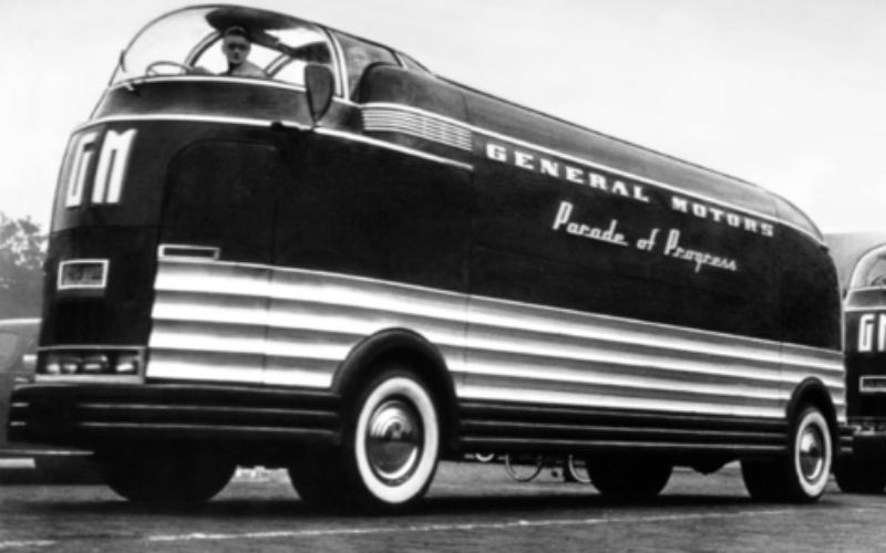 1950 GM Futurliner “Parade of Progress” Tour Bus | Getty Images Photo by Underwood Archives