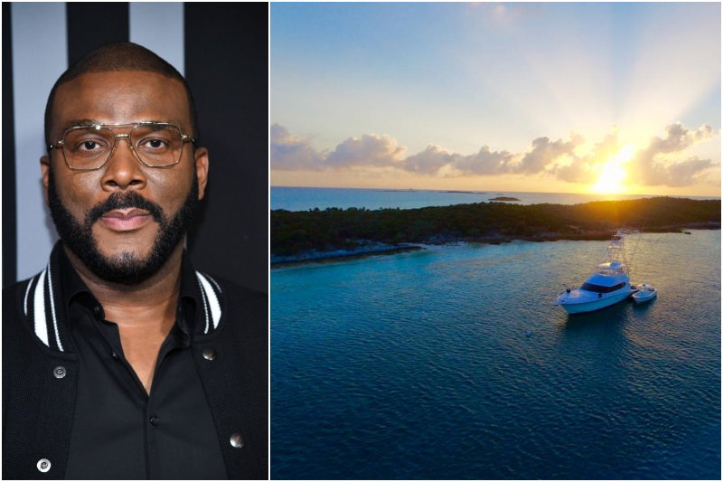 Tyler Perry -  White Bay Cay, Bahamas | Getty Images Photo by Dimitrios Kambouris/WireImage & Facebook/@Anthony Beard