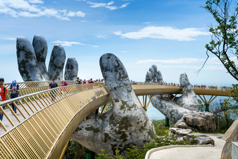This Vietnamese Bridge is Held Under Two Massive Stone Hands | Alamy Stock Photo by Quang Nguyen Vinh