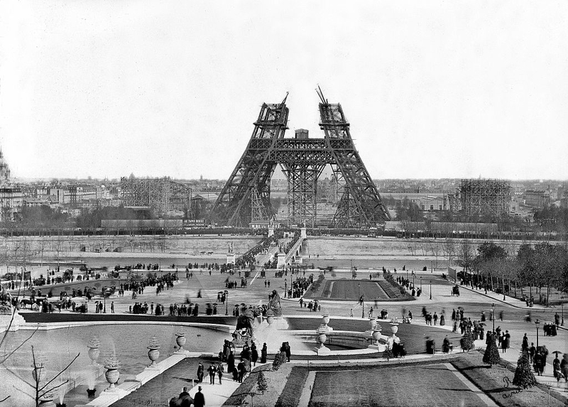 The Eiffel Tower Then | Getty Images Photo by Roger Viollet