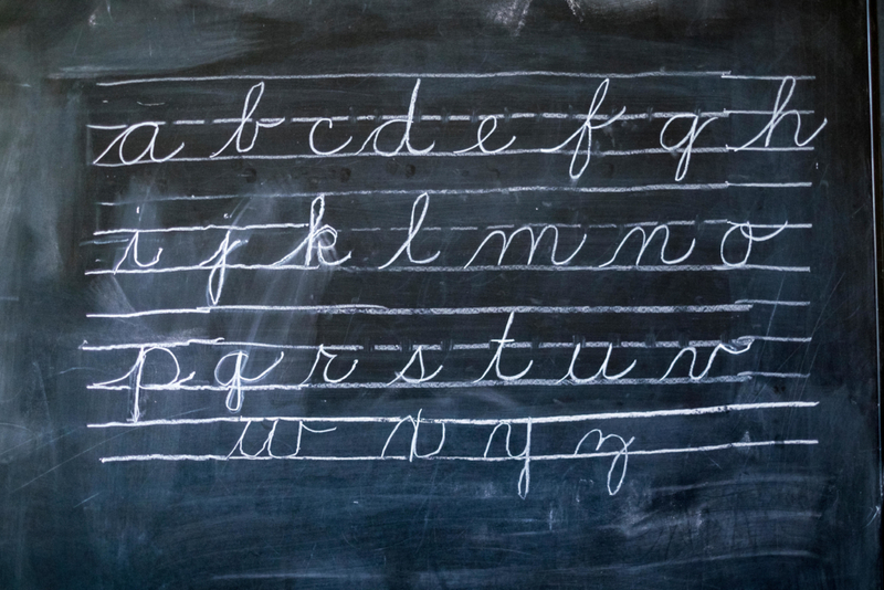 Writing in Cursive | Alamy Stock Photo by Michael Honegger 
