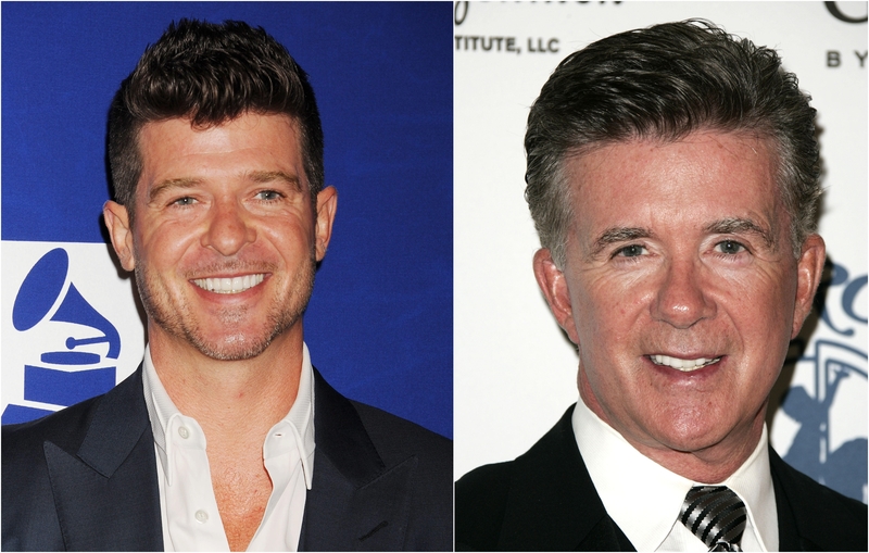 Robin Thicke – Alan Thicke | Getty Images Photo by Jeffrey Mayer & Alamy Stock Photo by Lisa O Connor/ZUMA Press
