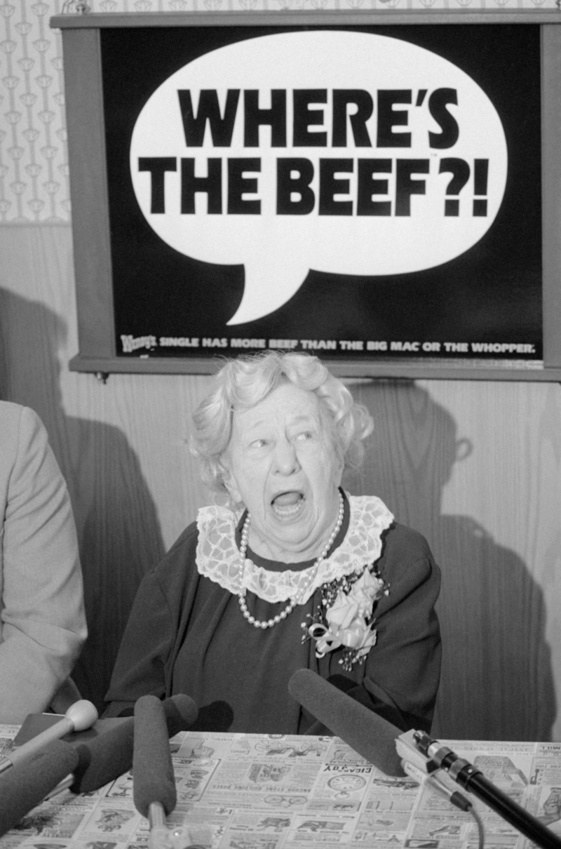 The “Where’s the Beef?” Woman for Wendy’s | Getty Images Photo by Bettmann