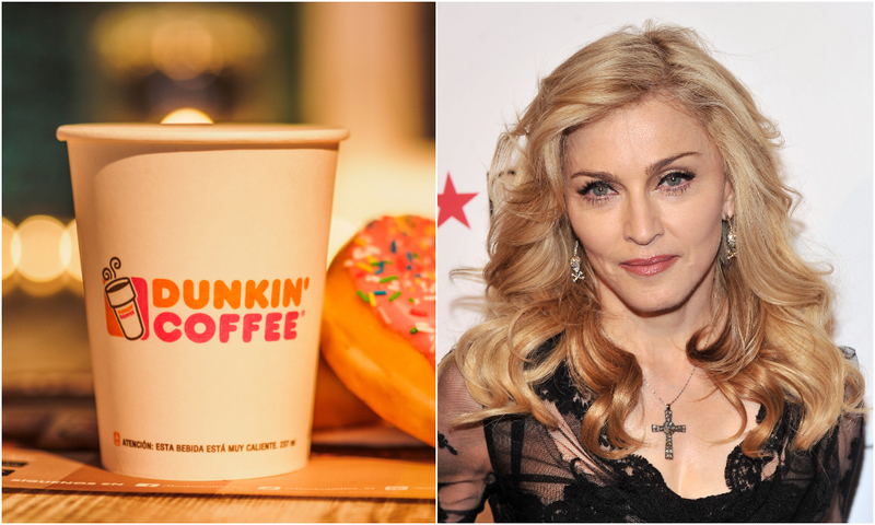 Madonna: Dunkin’ Donuts | Shutterstock & Getty Images Photo by Stephen Lovekin