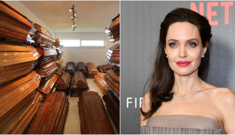 Angelina Jolie: Funeral Director | Shutterstock & Getty Images Photo by Dia Dipasupil