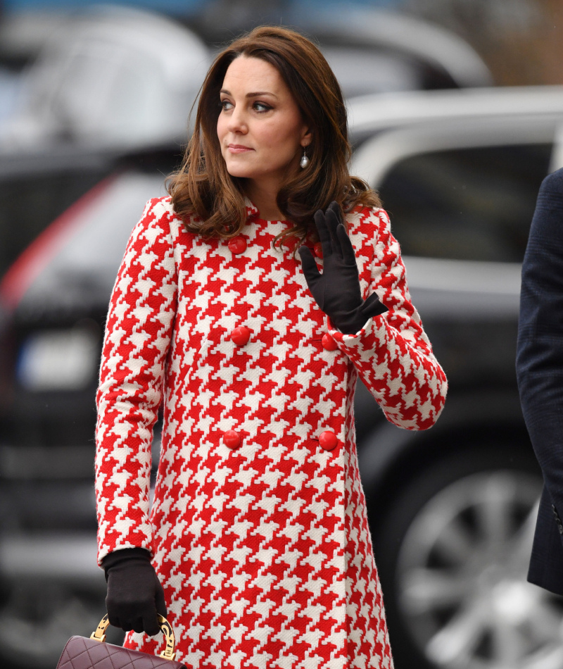 Catherine Walker Houndstooth Coat – January 2018 | Getty Images Photo by Dominic Lipinski/PA 