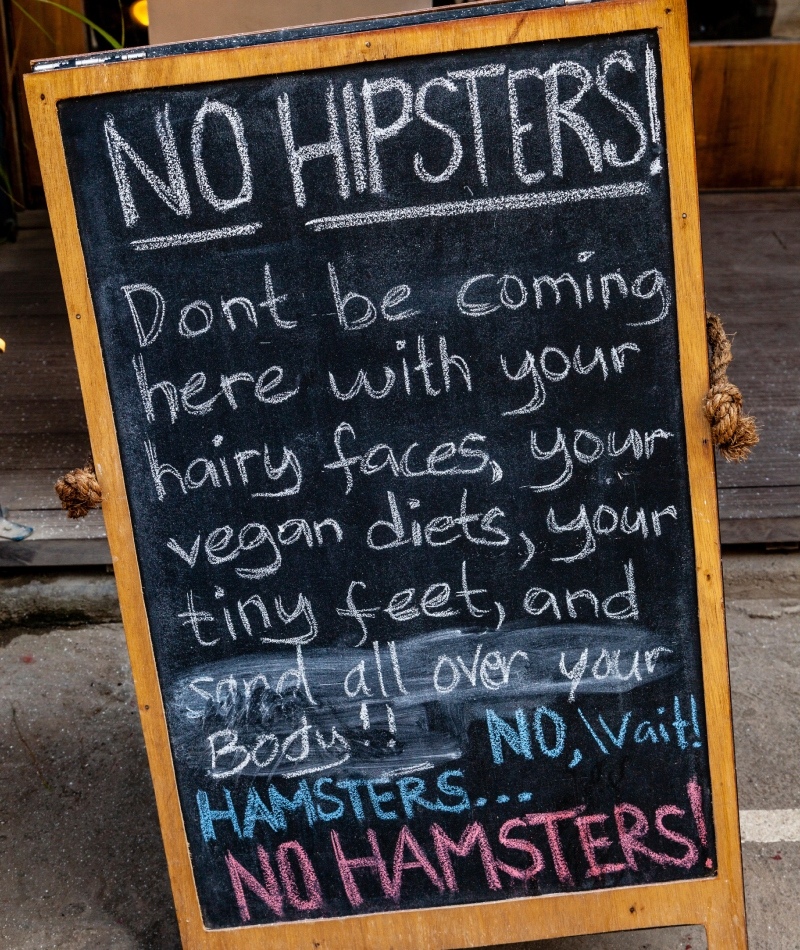 No Hipsters, No Hamsters | Alamy Stock Photo by GRANT ROONEY PREMIUM