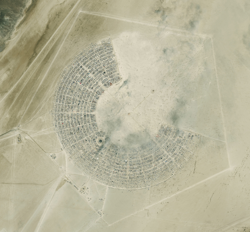 Burning Man's Humble Origins | Getty Images Photo by DigitalGlobe/ScapeWare3d 