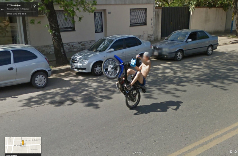 Casual Wheelie | Facebook/@LoViEnGoogleStreetView via Google Street View