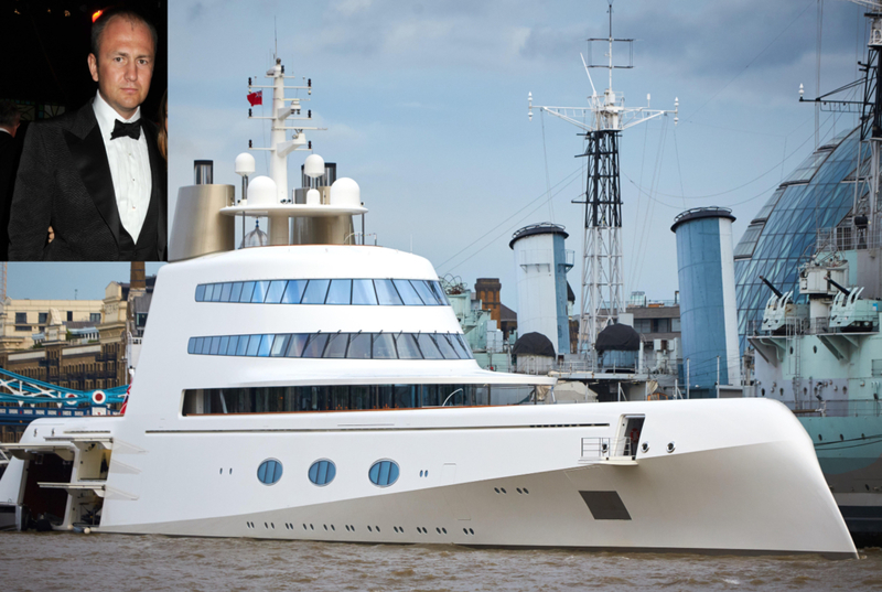 Andrey Melnichenko’s Yacht Gets an A | Alamy Stock Photo by Cliff Hide General News & Getty Images Photo by Dave M. Benett