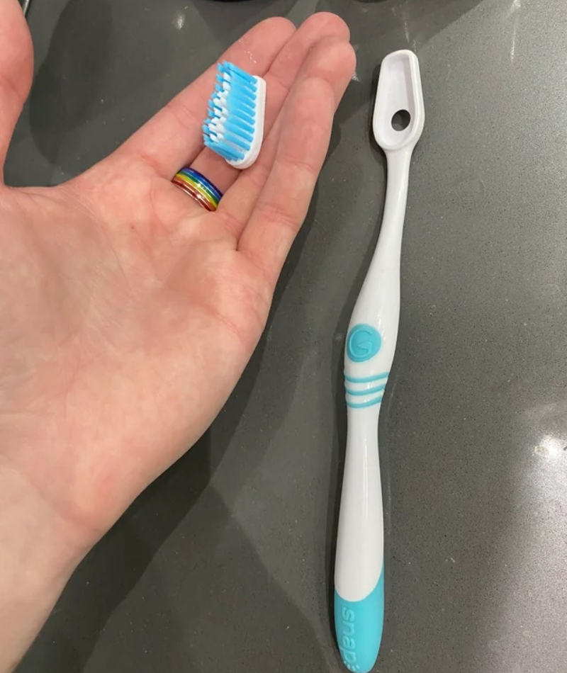 Replaceable Toothbrush Bristles | Reddit.com/simple_gay