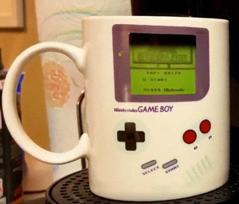Nintendo Gameboy Heat Changing Coffee Mug by Paladone ($14) | Reddit.com/nhjuyitykuuj