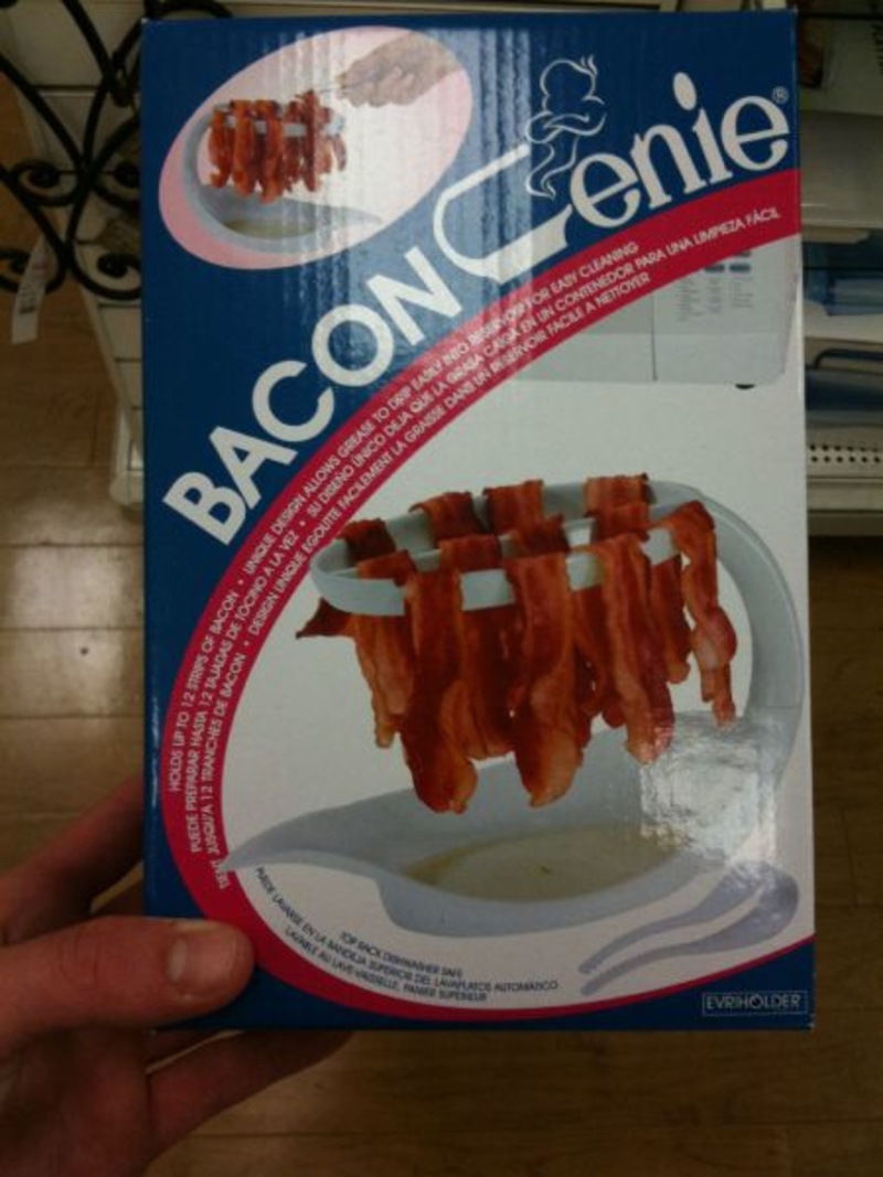 Bacon Genie by Evri Holder ($9.99) | Imgur.com/TheItsyBitsySpyderDidNotGoUpTheWaterspout