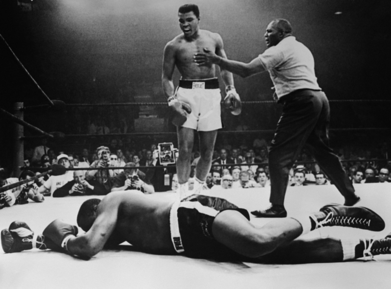 Mohammad Ali Knocks Out Sonny Liston, 1965 | Getty Images Photo by AFP