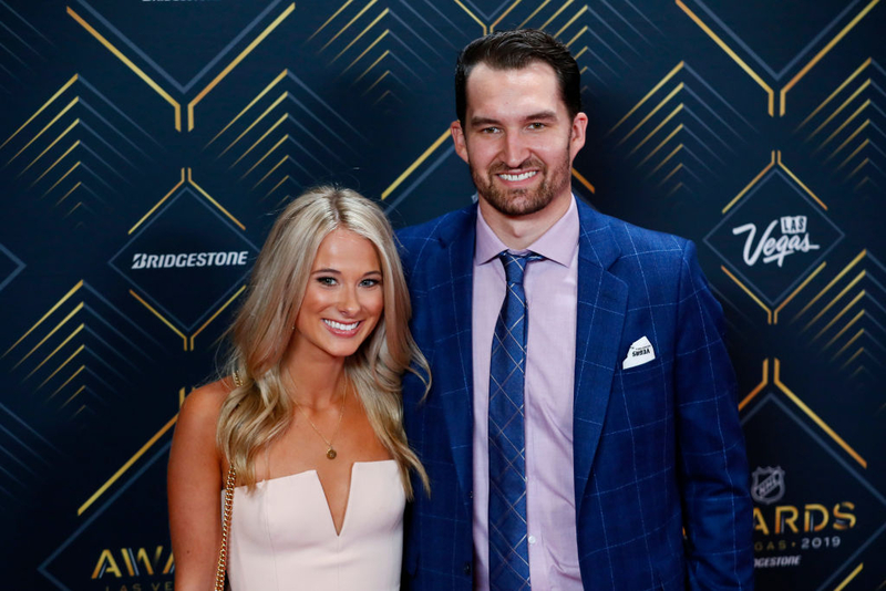 Mark Stone and Hayley Stone | Getty Images Photo by Jeff Speer/Icon Sportswire