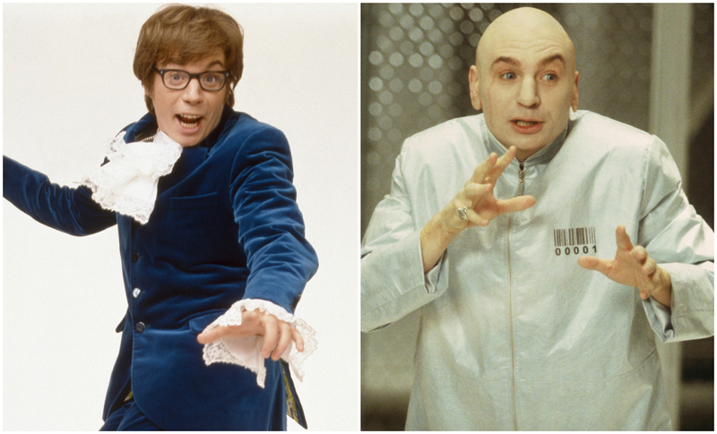 Mike Myers In Austin Powers | MovieStillsDB Photo by Timothy2/New Line Cinema & Alamy Stock Photo by Entertainment Pictures