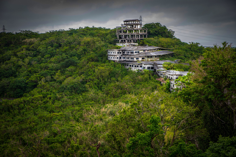 The Ruins of the Nakagusuku Hotel in Okinawa, Japan | Alamy Stock Photo