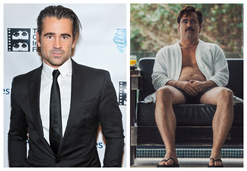 Colin Farrell Plumped Up for 'The Lobster' | Getty Images Photo by Timothy Hiatt & Alamy Stock Photo by Despina Spyrou/A24/Courtesy Everett Collection