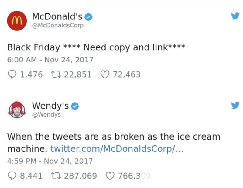 Nothing Beats Fries in Frosties | Twitter/@McDonaldsCorp & @Wendys