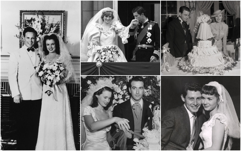 Vintage Celebrity Weddings That Will Transport You Through Time | Getty Images Photo by Sunset Boulevard & PA Images & Keystone/Hulton Archive & Bettmann & Weegee Arthur Fellig/International Center of Photography
