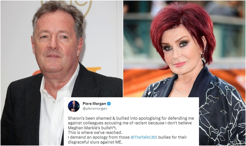 Piers Morgan Demanded an Apology from ‘The Talk’ | Alamy Stock Photo by Stills Press & Ian West/EXImages & Twitter/@piersmorgan