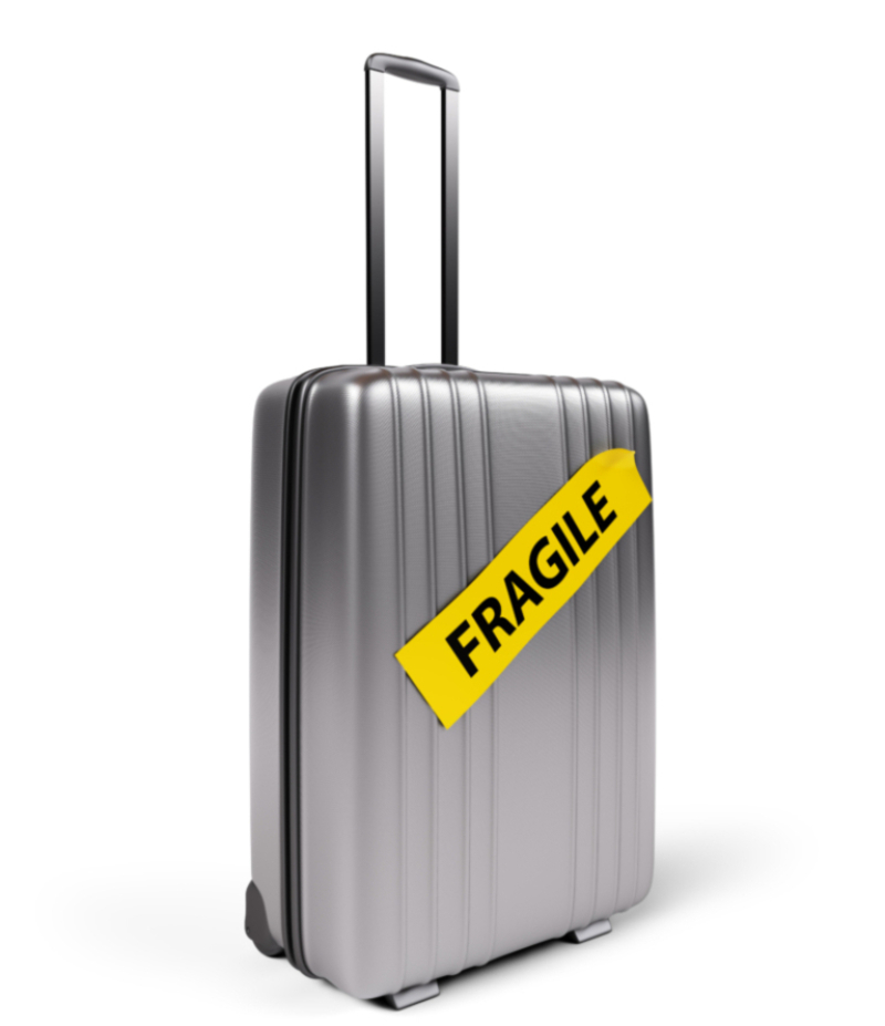 Request a “Fragile” Sticker for Your Luggage | Alamy Stock Photo by Sergey Soldatov