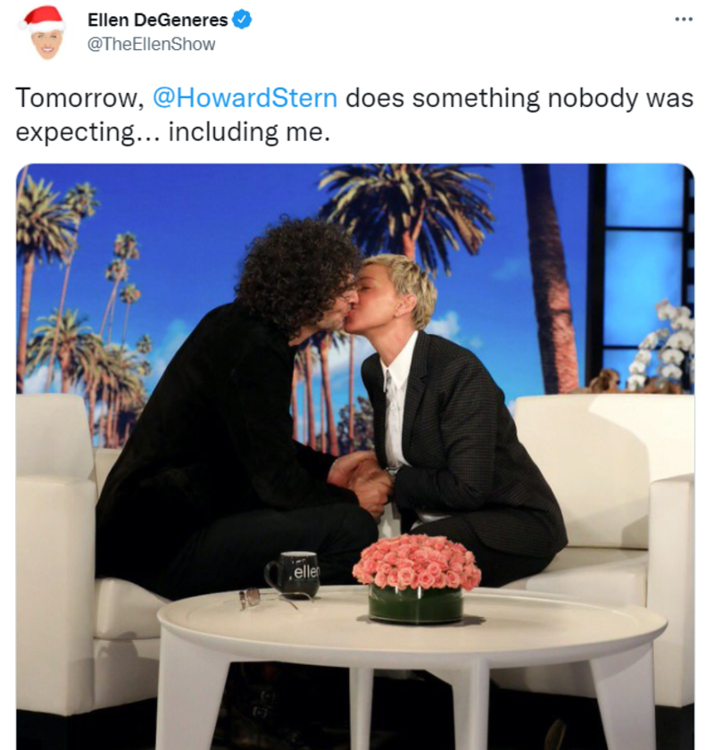 Howard Stern Gives Ellen Advice | Twitter/@TheEllenShow