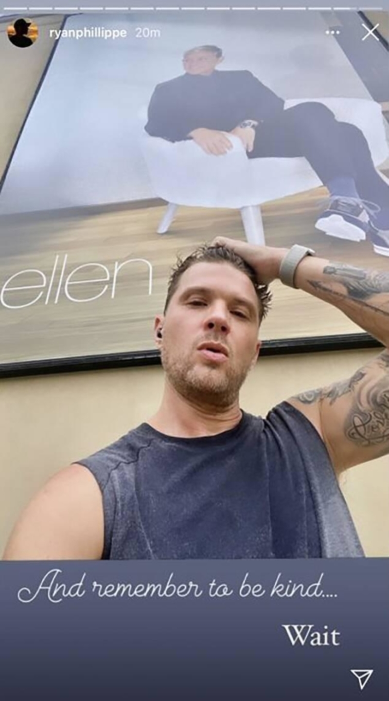 Ryan Phillippe Tweeted a Cryptic Ellen Reference | Instagram/@ryanphillippe