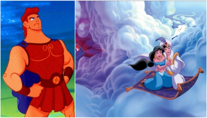 Aladin and Jasmine Appear to Hercules | Alamy Stock Photo
