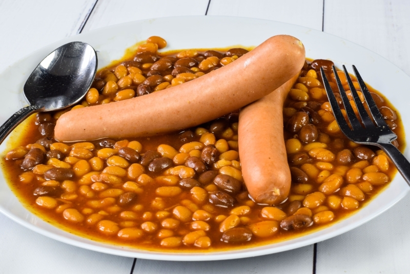 Sausages and Beans | Alamy Stock Photo by doug miller