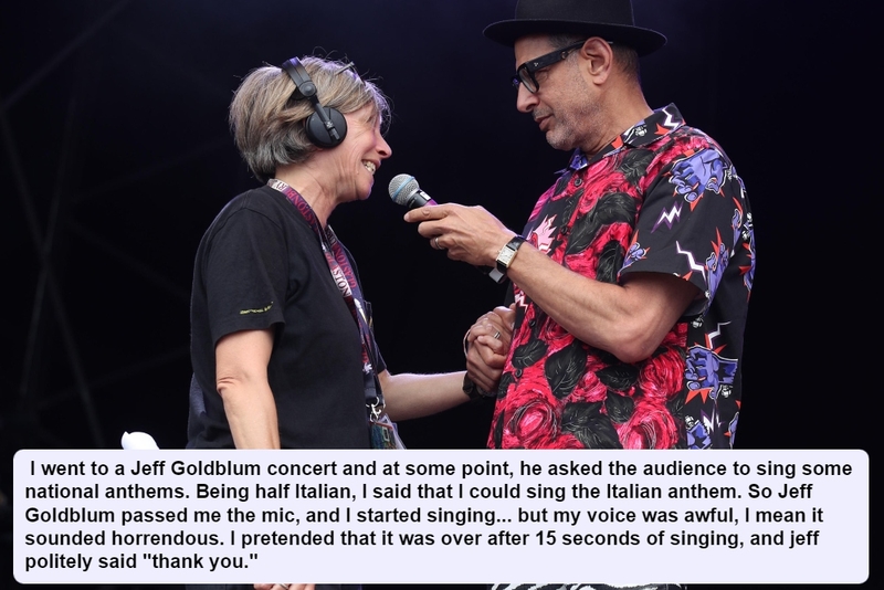 Singing With Jeff Goldblum | Alamy Stock Photo