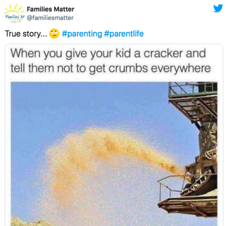 Crumbs Everywhere | Twitter/familiesmatter