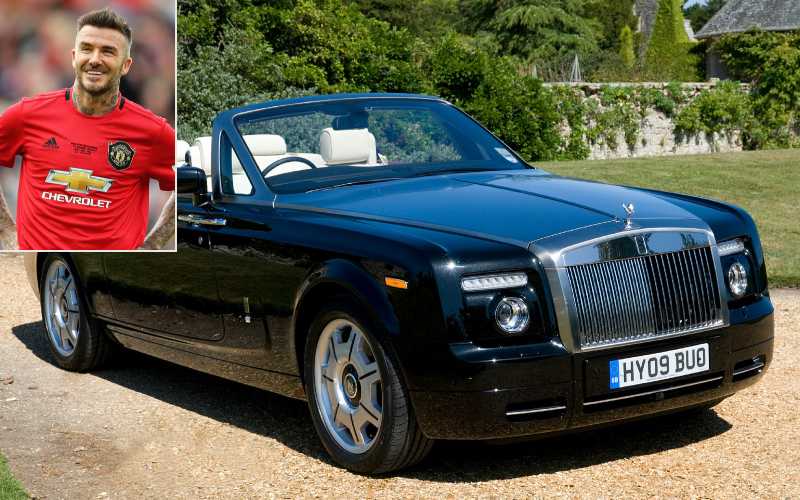 David Beckham - Rolls Royce Phantom Drophead Coupe $400K | Getty Images Photo by Matthew Lewis & National Motor Museum/Heritage Images
