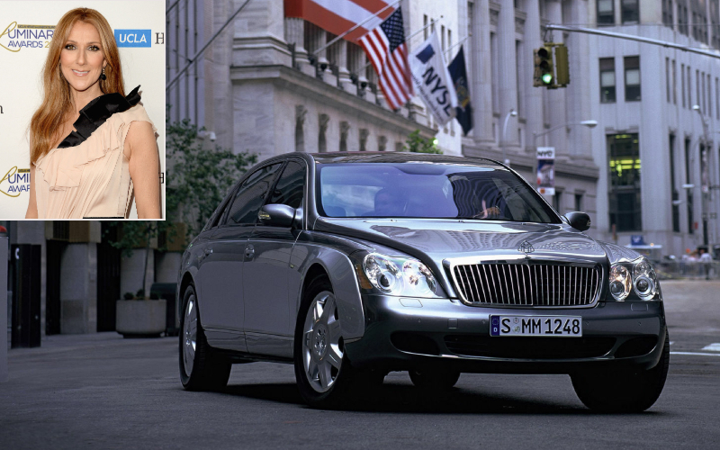 Céline Dion - Maybach 62 $500K | Getty Images Photo by Jason Merritt & courtesy of DaimlerChrysler