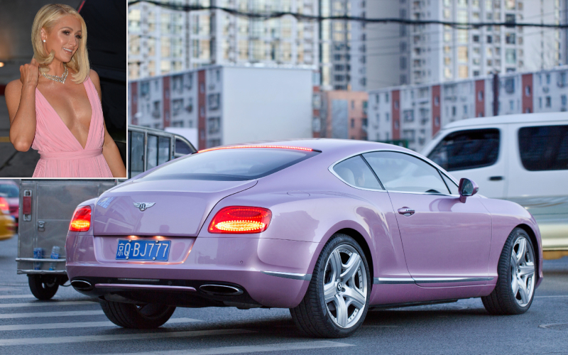 Paris Hilton - Bentley GT Continental $ 400K | Getty Images Photo by Hollywood To You/Star Max/GC Images & Alamy Stock Photo by Tony Vingerhoets