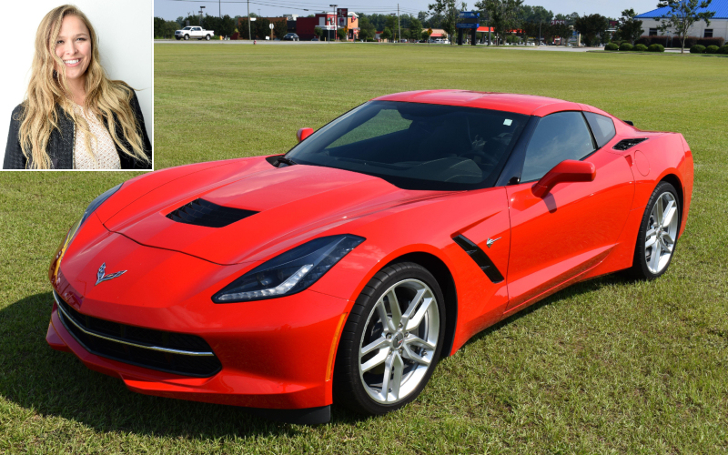Ronda Rousey - Corvette C7 Stingray $ 60K | Getty Images Photo by Emma McIntyre & Alamy Stock Photo by Marvin McAbee