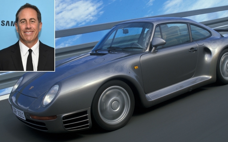 Jerry Seinfeld - Porsche 959 $1.8 millones | Getty Images Photo by Andrew Toth/GOOD+ Foundation & Alamy Stock Photo by Hardy Mutschler/culture-images GmbH