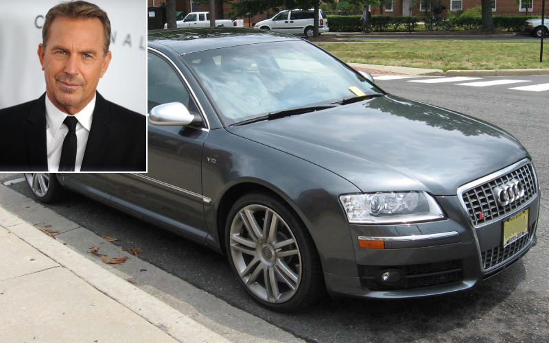 Kevin Costner - Audi S8 $ 119K | Alamy Stock Photo by Hoo-Me/SMG & Car Collection