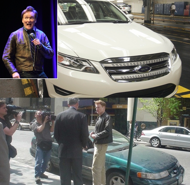 Conan O’Brien - Ford Taurus | Getty Images Photo by Taylor Hill & Tim Boyle/Bloomberg & Imgur.com/H5LeKxz